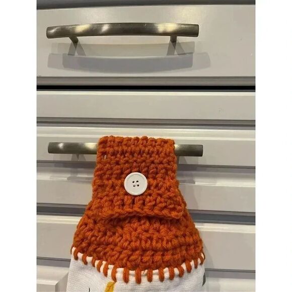 Crochet Top Kitchen Towel-Welcome Gnomes - Picture 2 of 2